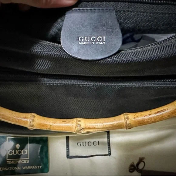 Vintage Gucci soho shoulder bag Black Bag with Bamboo Accent - Picture 3 of 17